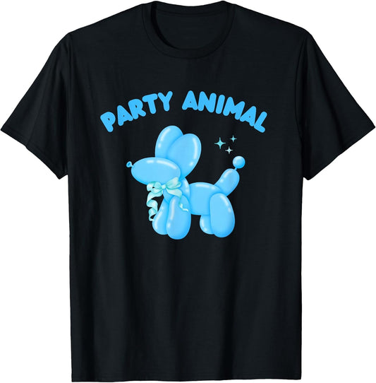 Party Animal Balloon Dog Fun Birthday Adults Kids Pop Art T-Shirt