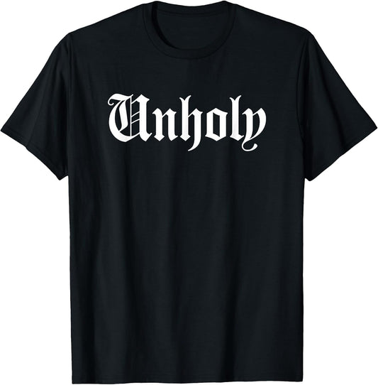 Black Unholy Goth Emo Punk Rock Gothic Grunge T-Shirt