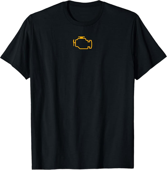 Check engine minimalist funny light for mechanics, coder T-Shirt