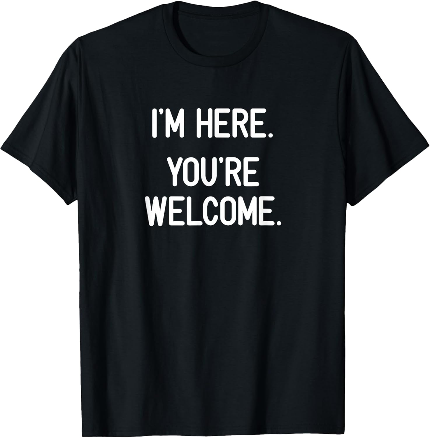 I'm Here. You're Welcome. Funny, Jokes, Sarcastic T-Shirt