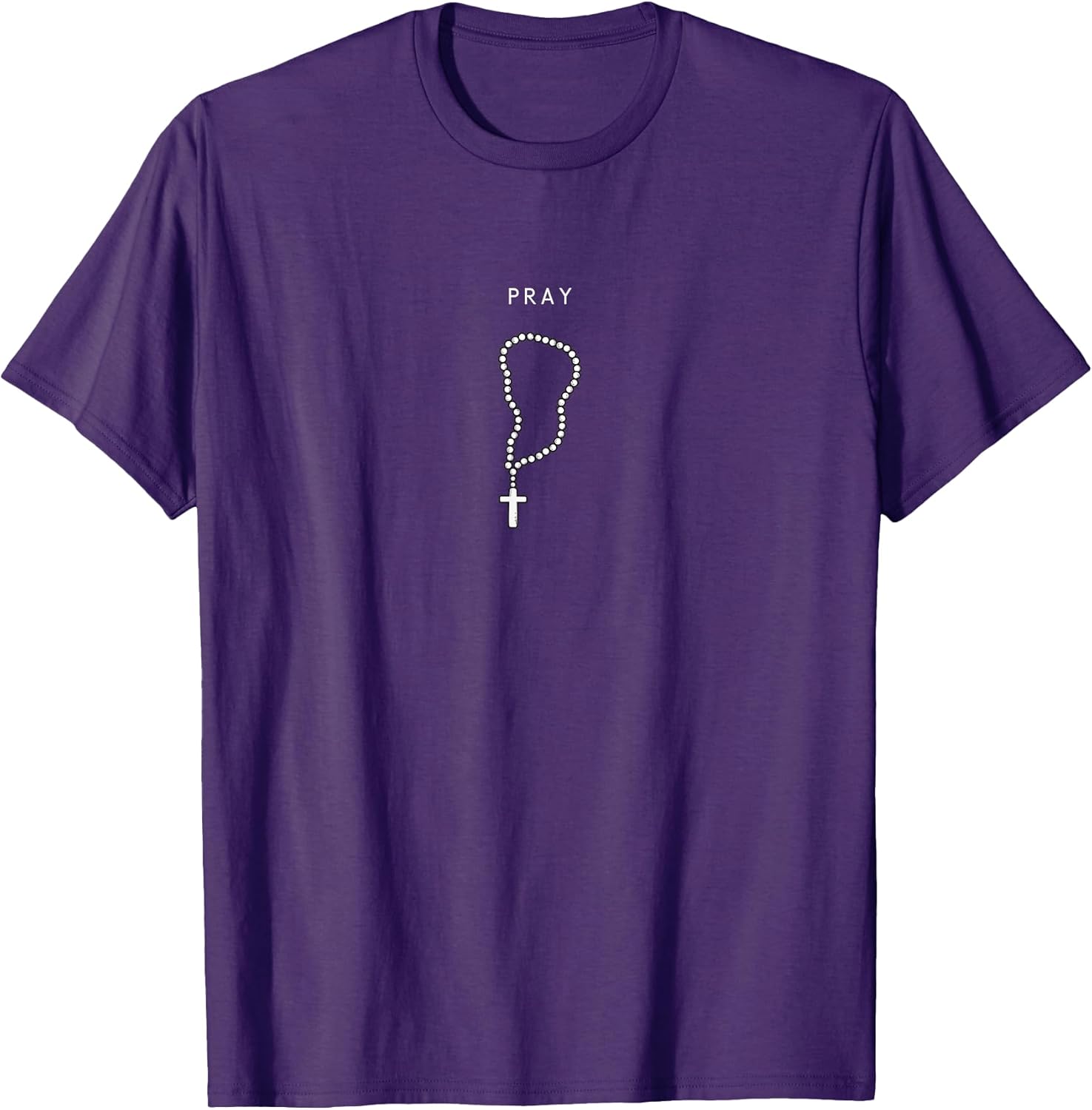 Pray Rosary - Minimalist Christian Religious Prayer Chain T-Shirt