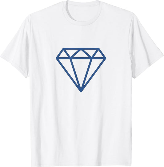 Diamond Shirts Mens Urban Denim Blue Jean Aesthetic T-Shirt