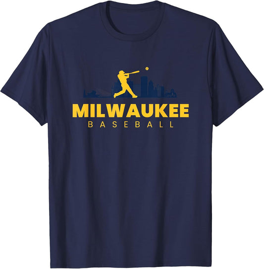 Milwaukee Baseball Vintage Minimalist Retro Baseball Lover T-Shirt