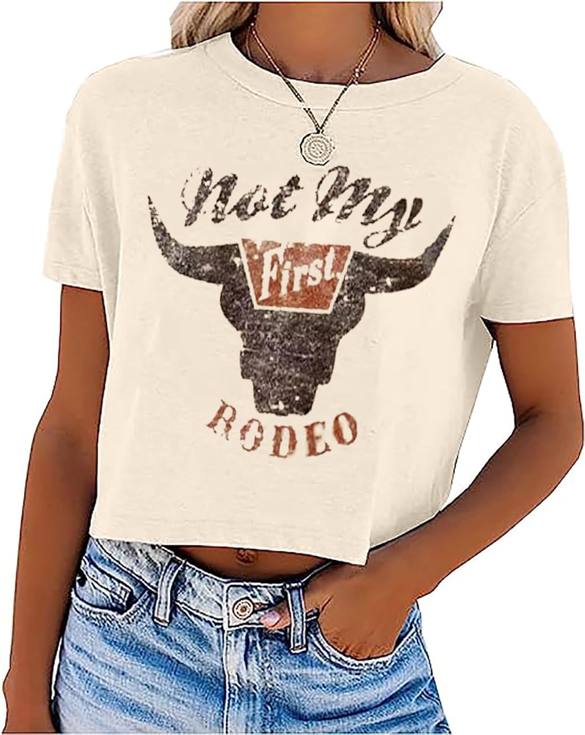 Country Concert Crop T Shirt Women Vintage Graphic Western Cowgirl Tee Casual Short Sleeve Rodeo Cowboy Crop Tops