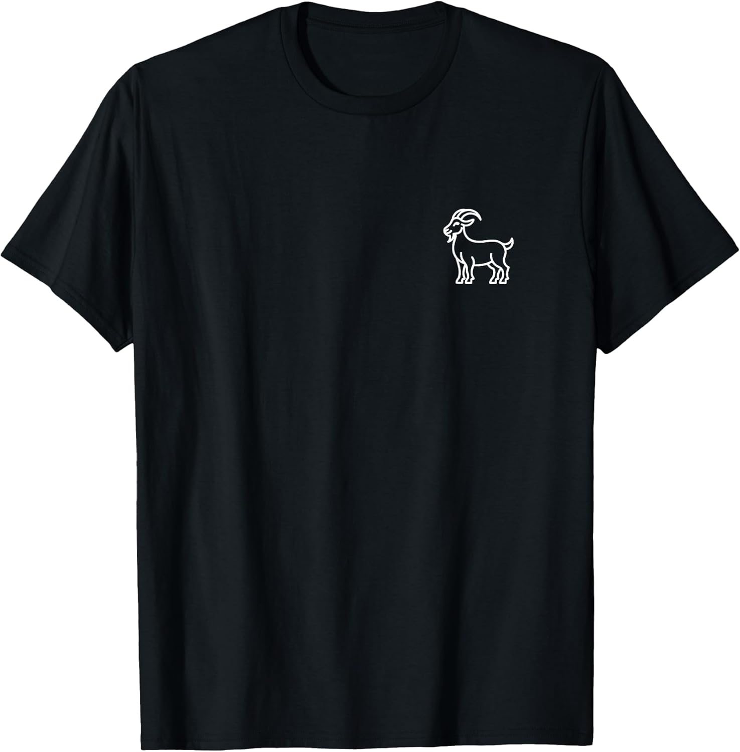 Goat Minimalist Badge Patch Line Art Animal T-Shirt