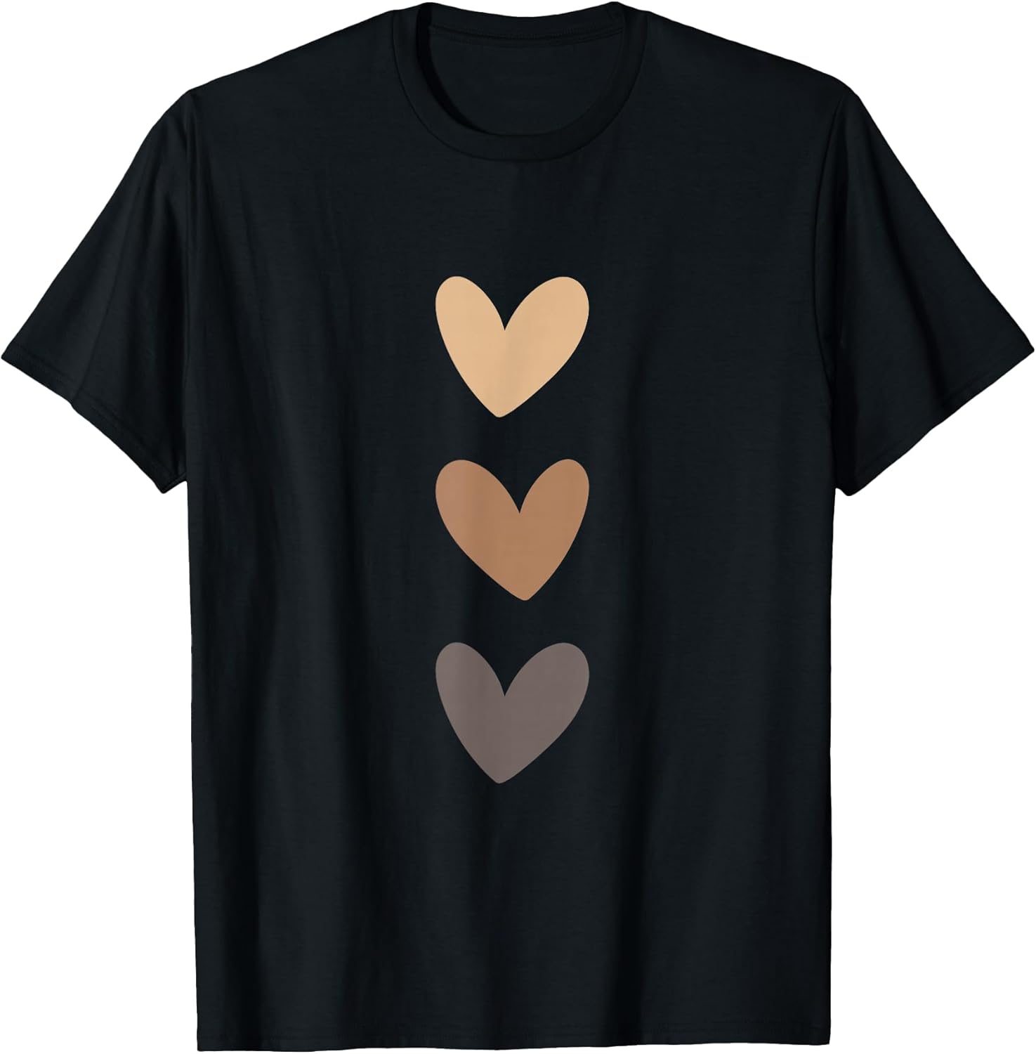 Heart Brown Graphic Drawing Heart Love Minimalist T-Shirt