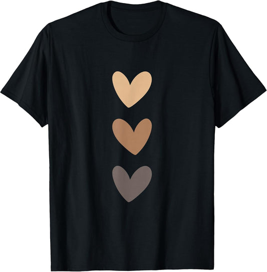 Heart Brown Graphic Drawing Heart Love Minimalist T-Shirt