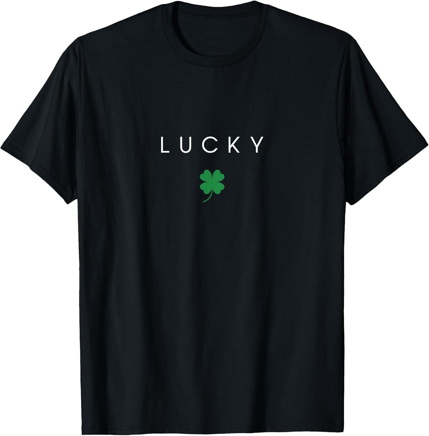 Minimalist St Patricks Day Lucky Shamrock Minimal St Paddys T-Shirt