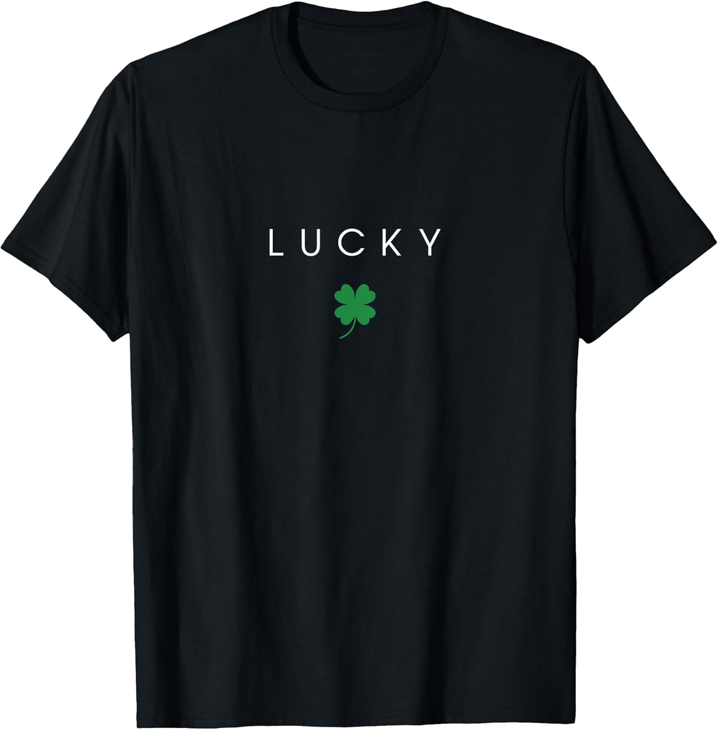 Minimalist St Patricks Day Lucky Shamrock Minimal St Paddys T-Shirt