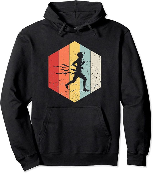 Runner Silhouette Hoodie Running Sport 70s Pullover