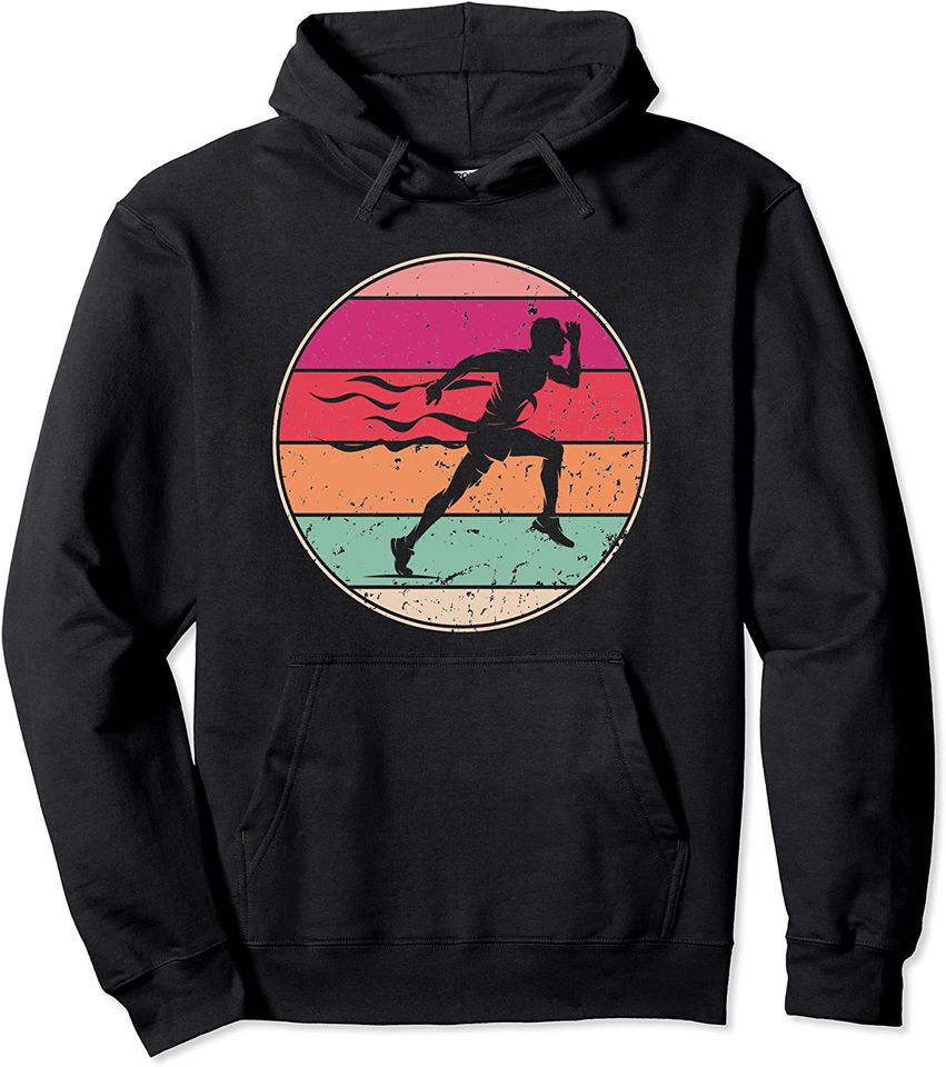 Runner Silhouette Hoodie Running Sport 80s Pullover