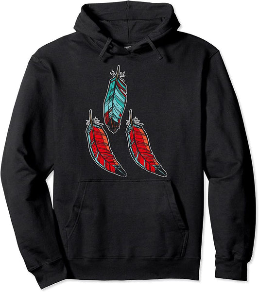 NativeIndian Feather Hoodie