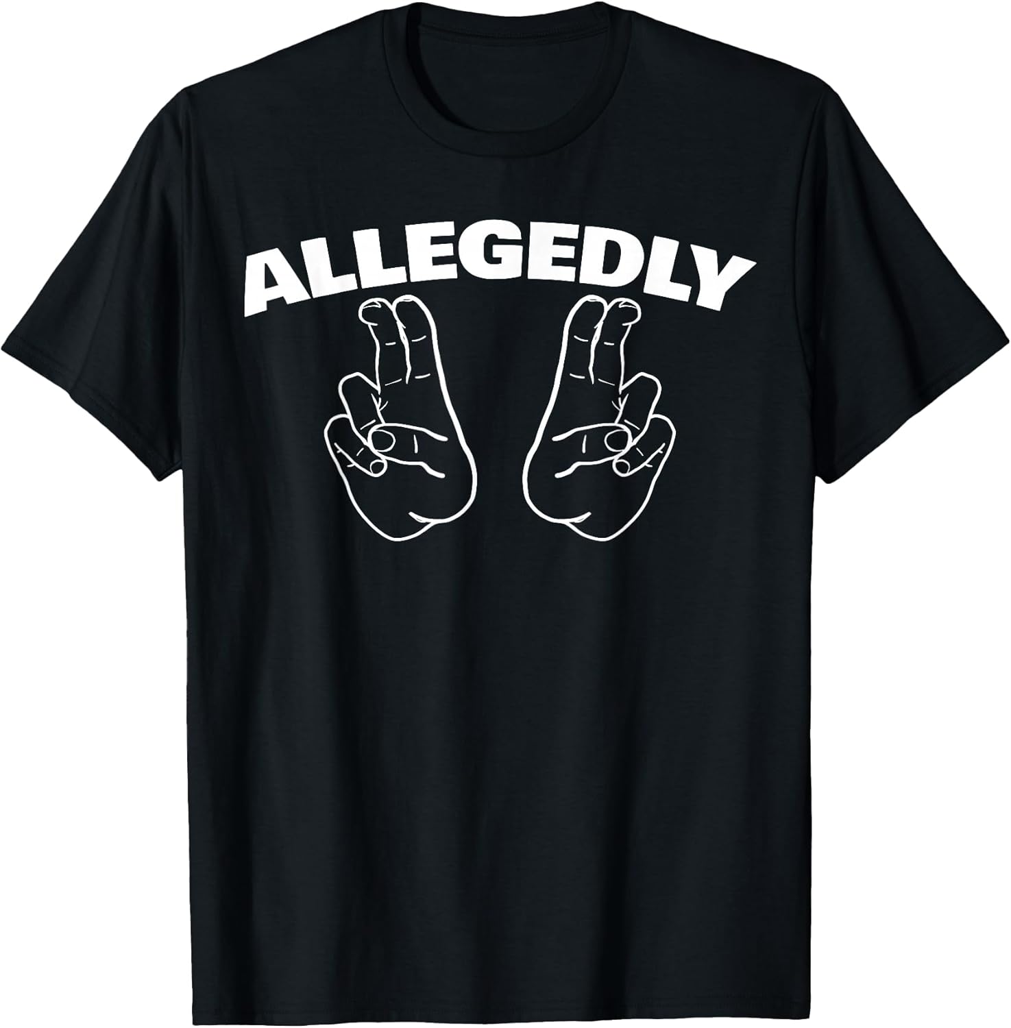 Funny Allegedly Sarcastic Hand Air Quote T-Shirt