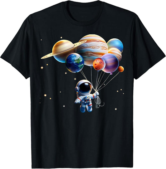Funny Astronaut Planets Gift Men Women Kids Astronomy Space T-Shirt