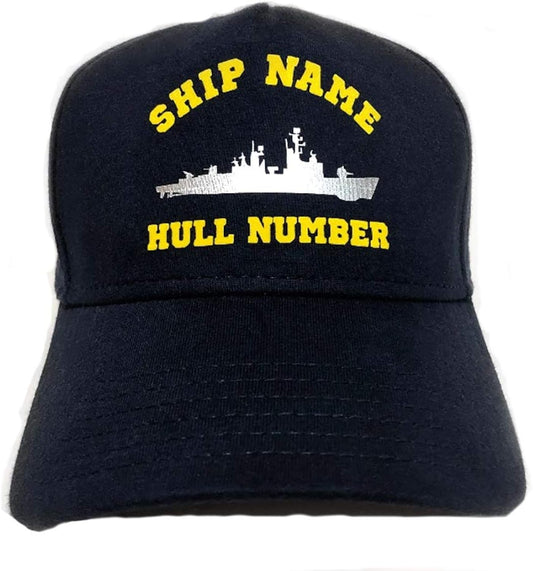 Customized Navy Ball Cap with Your Ship's Name and Number
