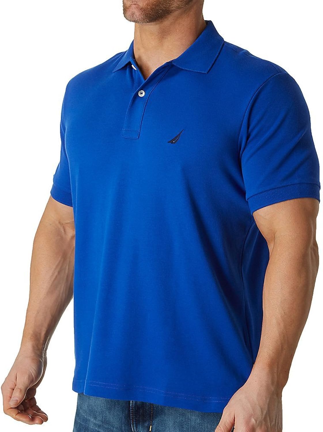 Men's Classic Fit Short Sleeve Solid Soft Cotton Polo Shirt
