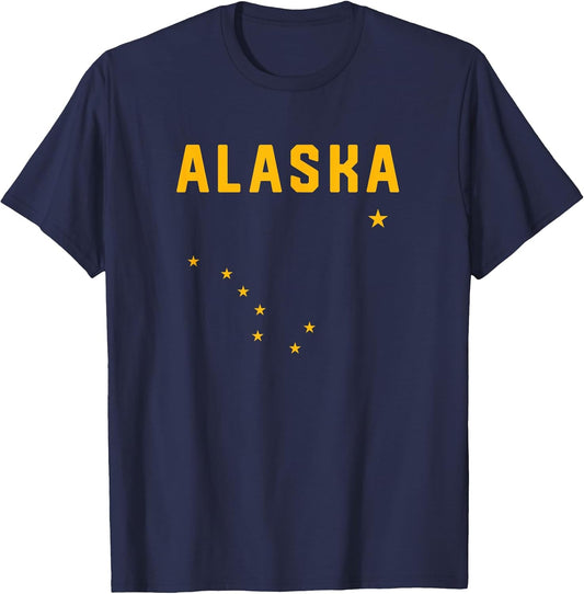 I Love Alaska Minimalist State Flag T-Shirt