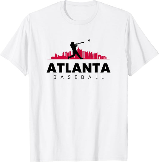 Atlanta Baseball Vintage Minimalist Retro Baseball Lover T-Shirt