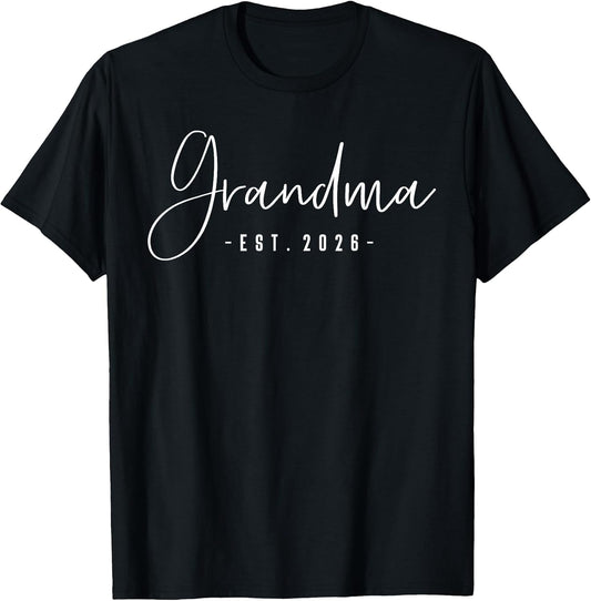 Grandma Est 2026 Minimalist Elegant Font T-Shirt