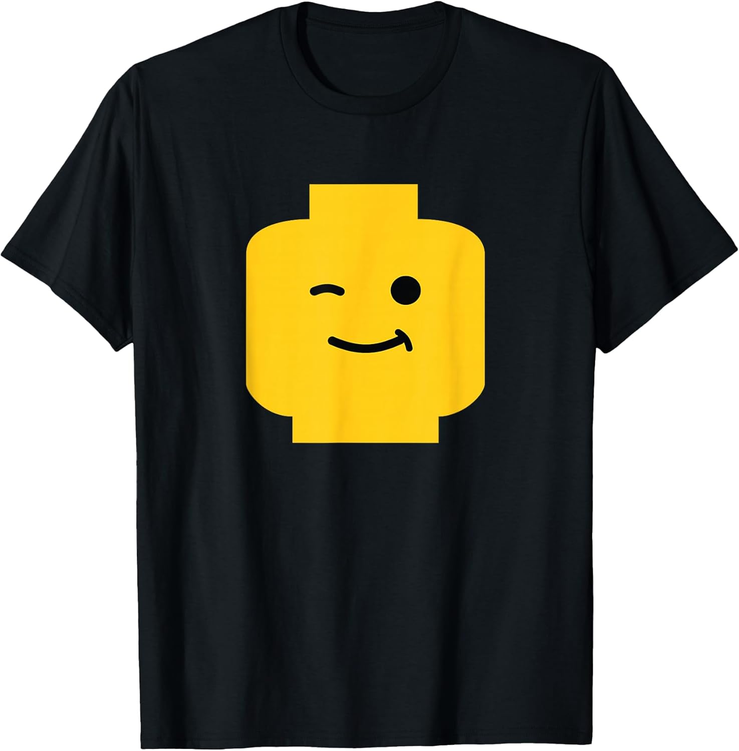 Winking Winky Face Minifig Brick Toy T-Shirt T-Shirt