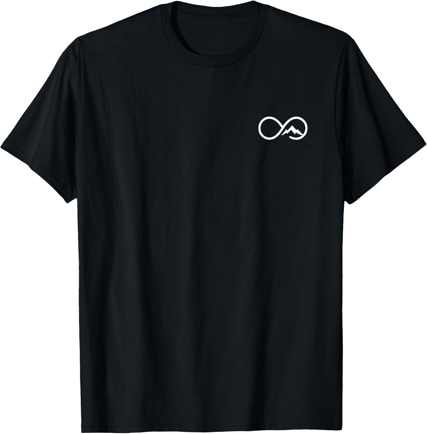 Small Infinity Mountain Minimalist Outdoors Icon Art Logo T-Shirt