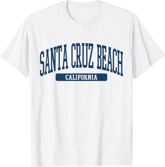 Santa Cruz Beach California Souvenir Vintage, Minimalist T-Shirt