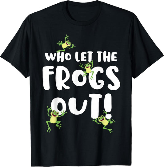 Funny Passover Who Let The Frogs Out Shirt Jewish Seder T-Shirt