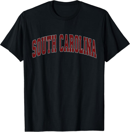 South Carolina SC Retro Vintage Athletic Sports Red Design T-Shirt