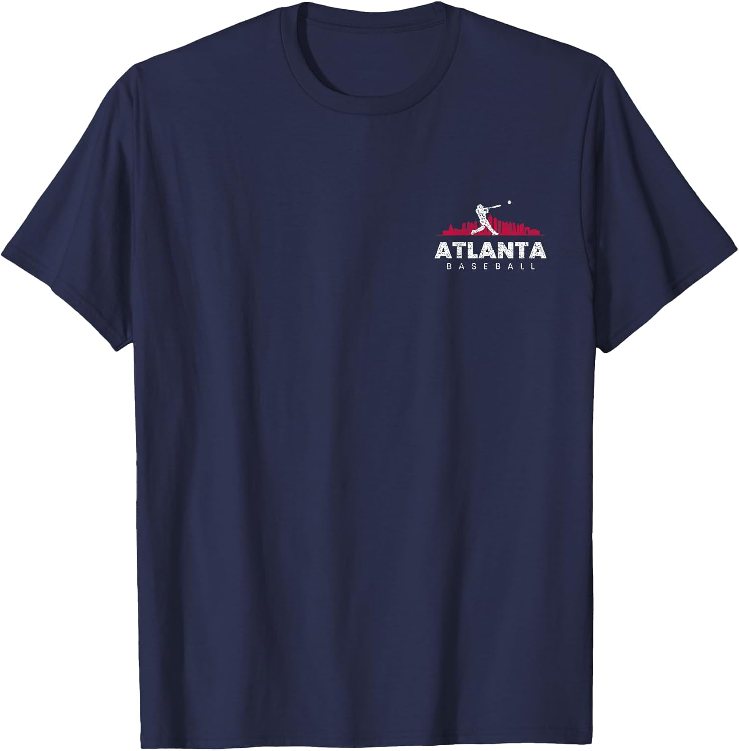 Atlanta Baseball Vintage Player Minimalist Skyline Retro T-Shirt