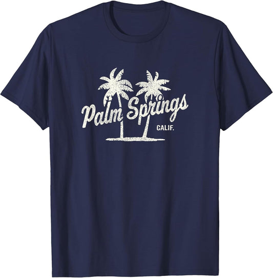 Palm Springs California Vintage 70s Palm Trees Graphic T-Shirt