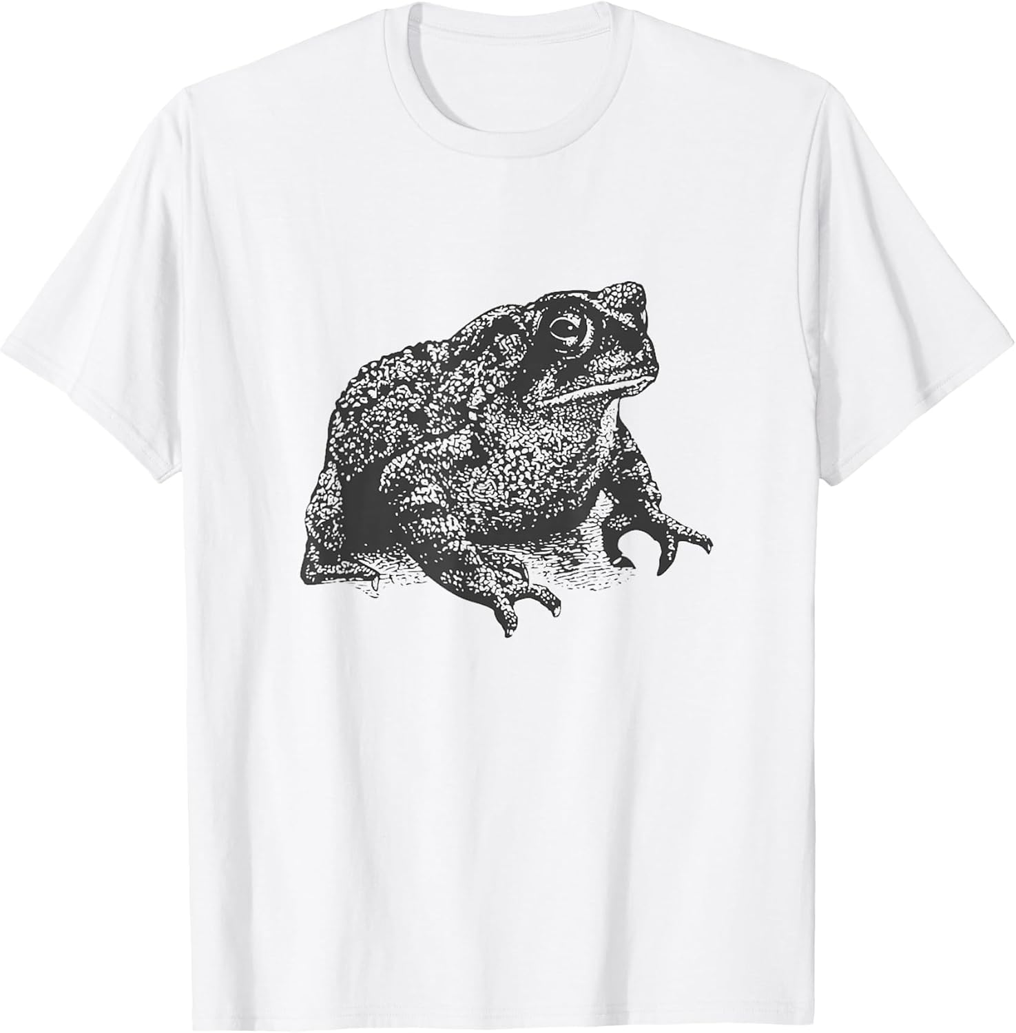 Fat Big Toad Minimalist Frog Amphibian Biology Realistic T-Shirt