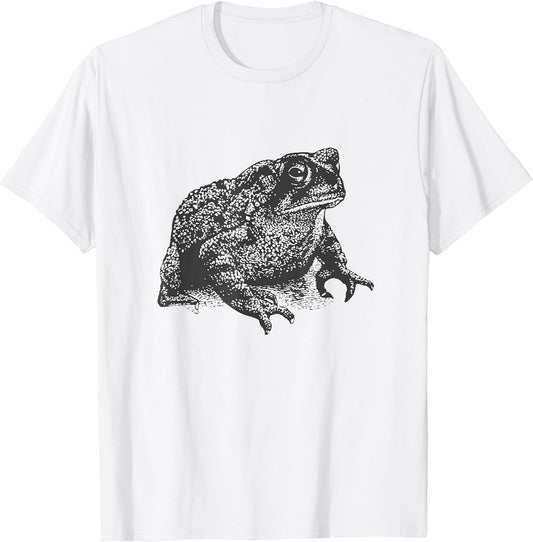 Fat Big Toad Minimalist Frog Amphibian Biology Realistic T-Shirt