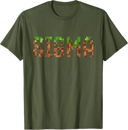 Sigma - retro video game pixel art 8-bit pc gamer kids boys T-Shirt