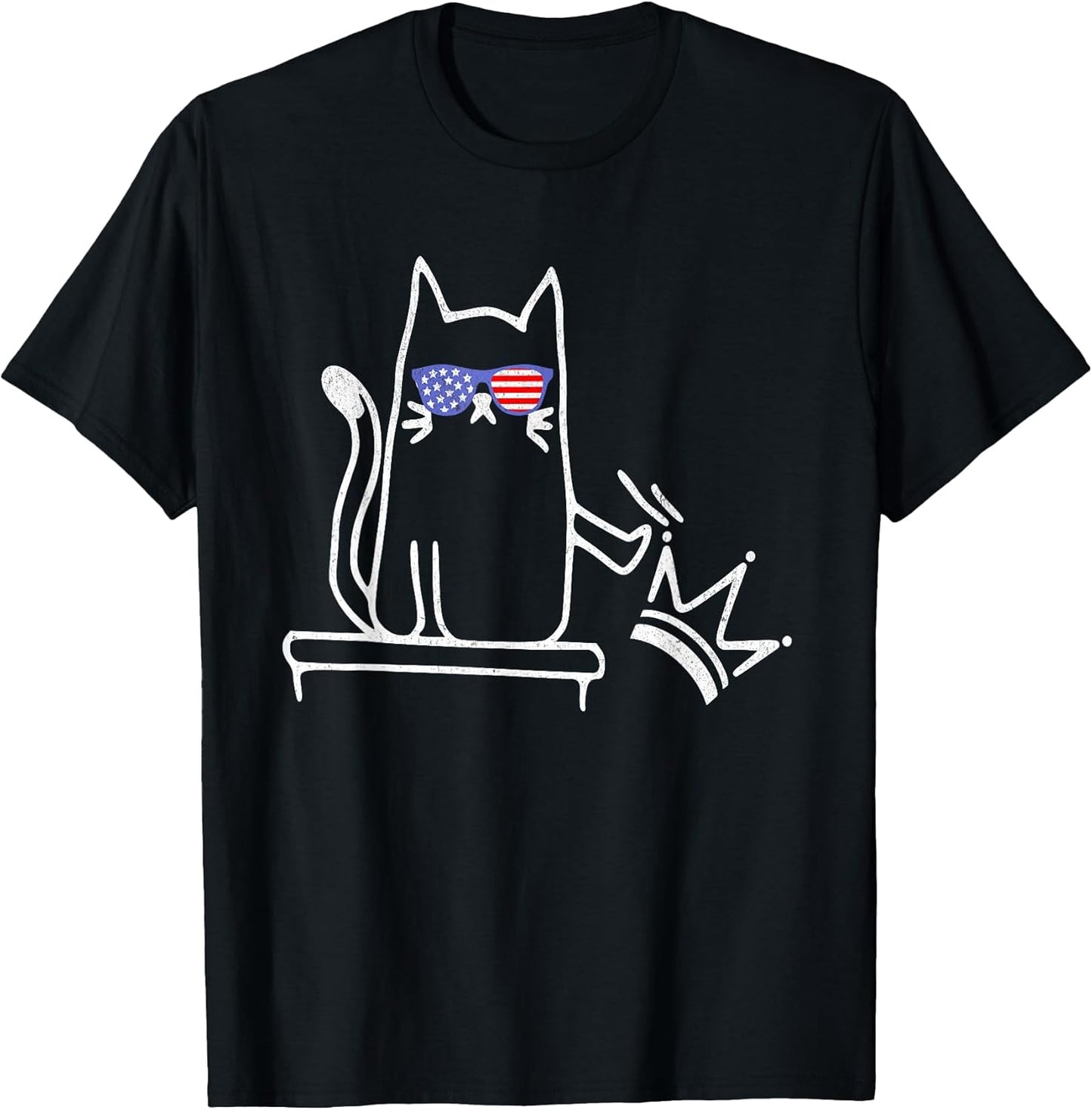 Cat No Kings in America Funny Political Cat Lady T-Shirt