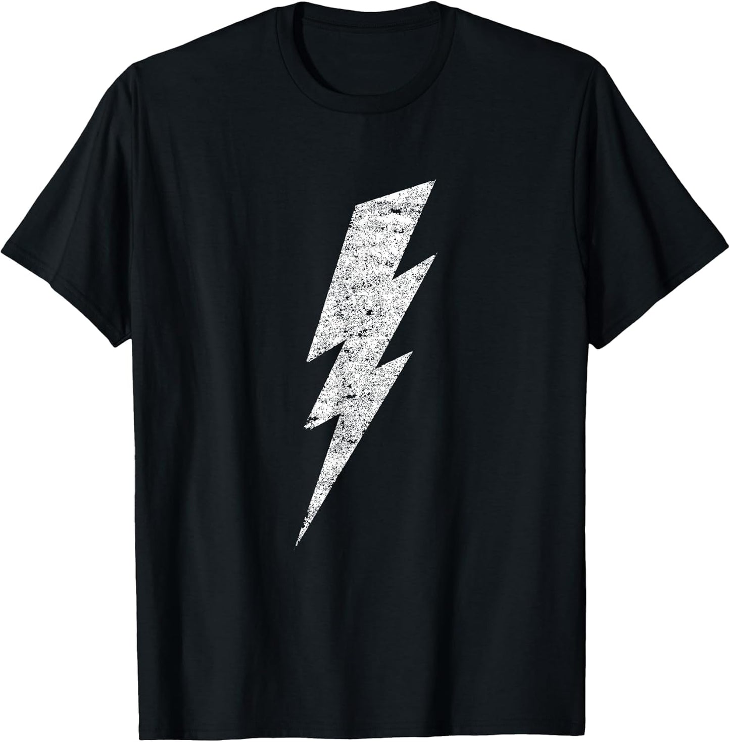 Bold Lightning Bolt - Distressed Minimalist Graphic Art T-Shirt