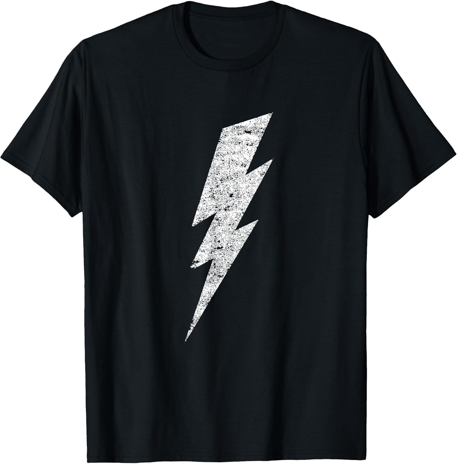 Bold Lightning Bolt - Distressed Minimalist Graphic Art T-Shirt