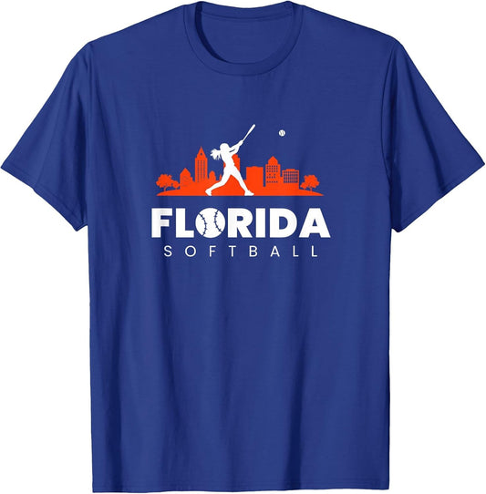 Florida Vintage Minimalist Retro Softball Lover T-Shirt