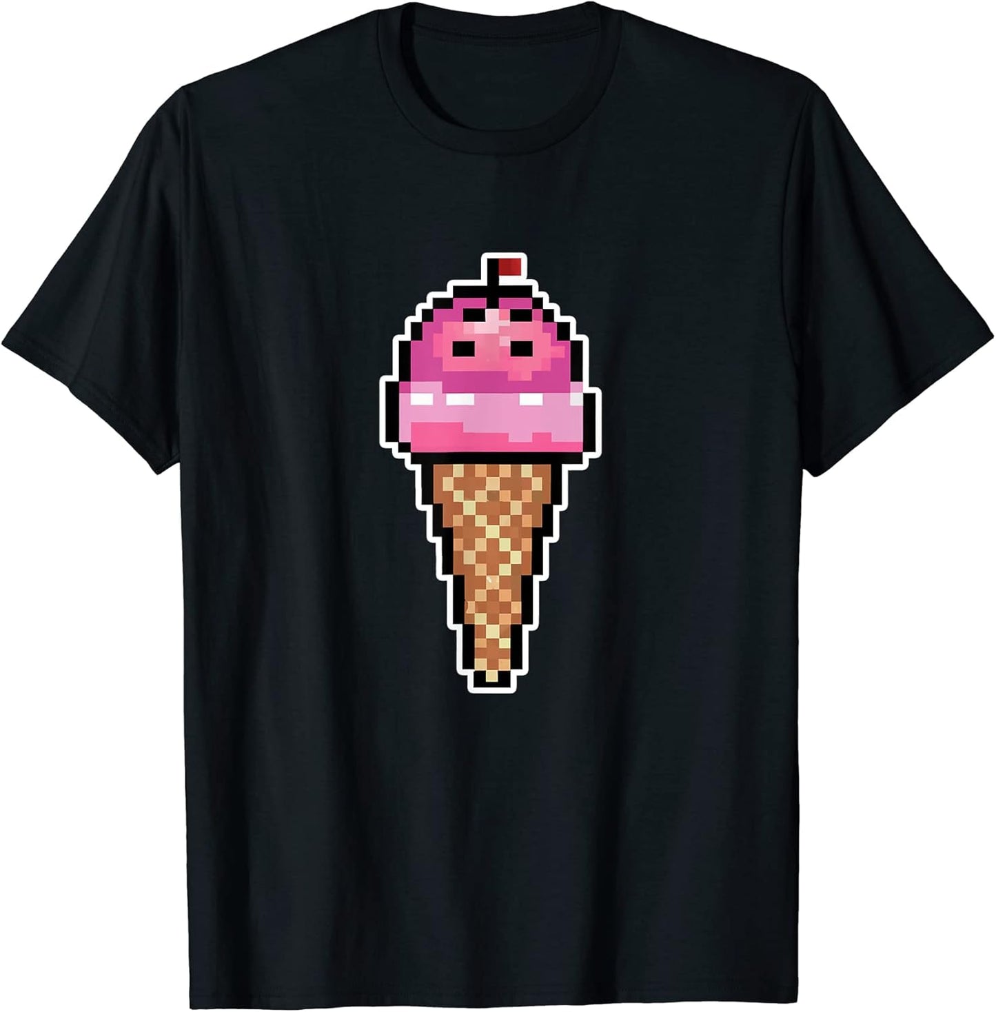 Ice cream Pixel Art Retro Gaming Style T-Shirt