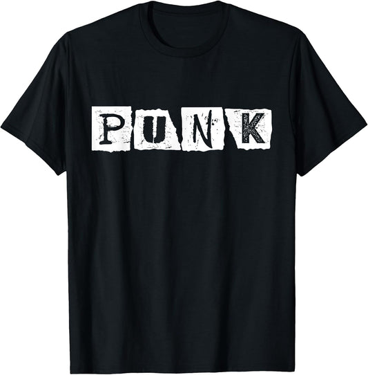 Punk Rock Alternative Music Retro Distressed Typography T-Shirt
