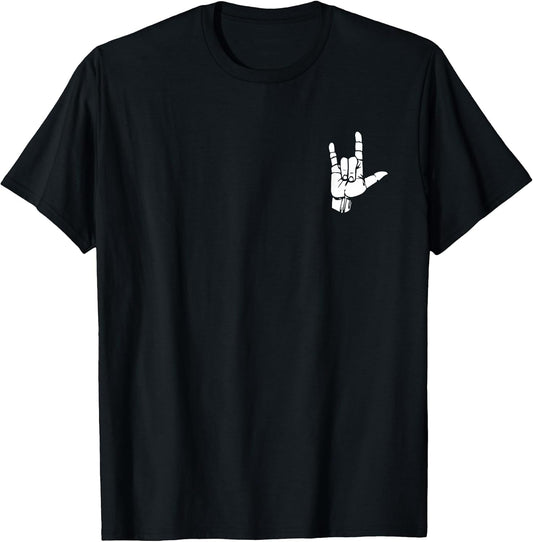 ASL I Love You T-Shirt Gift American Sign Language Tee T-Shirt