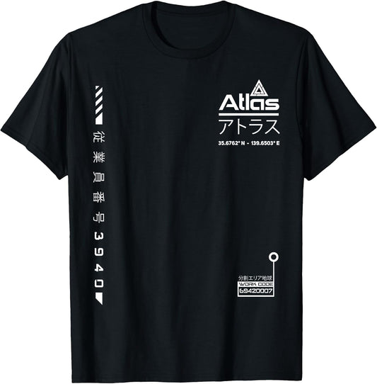 Unisex-Adults, Unisex-Kids Black Techware Goth Ninja Sign Urban Future Society Cyber T-Shirt