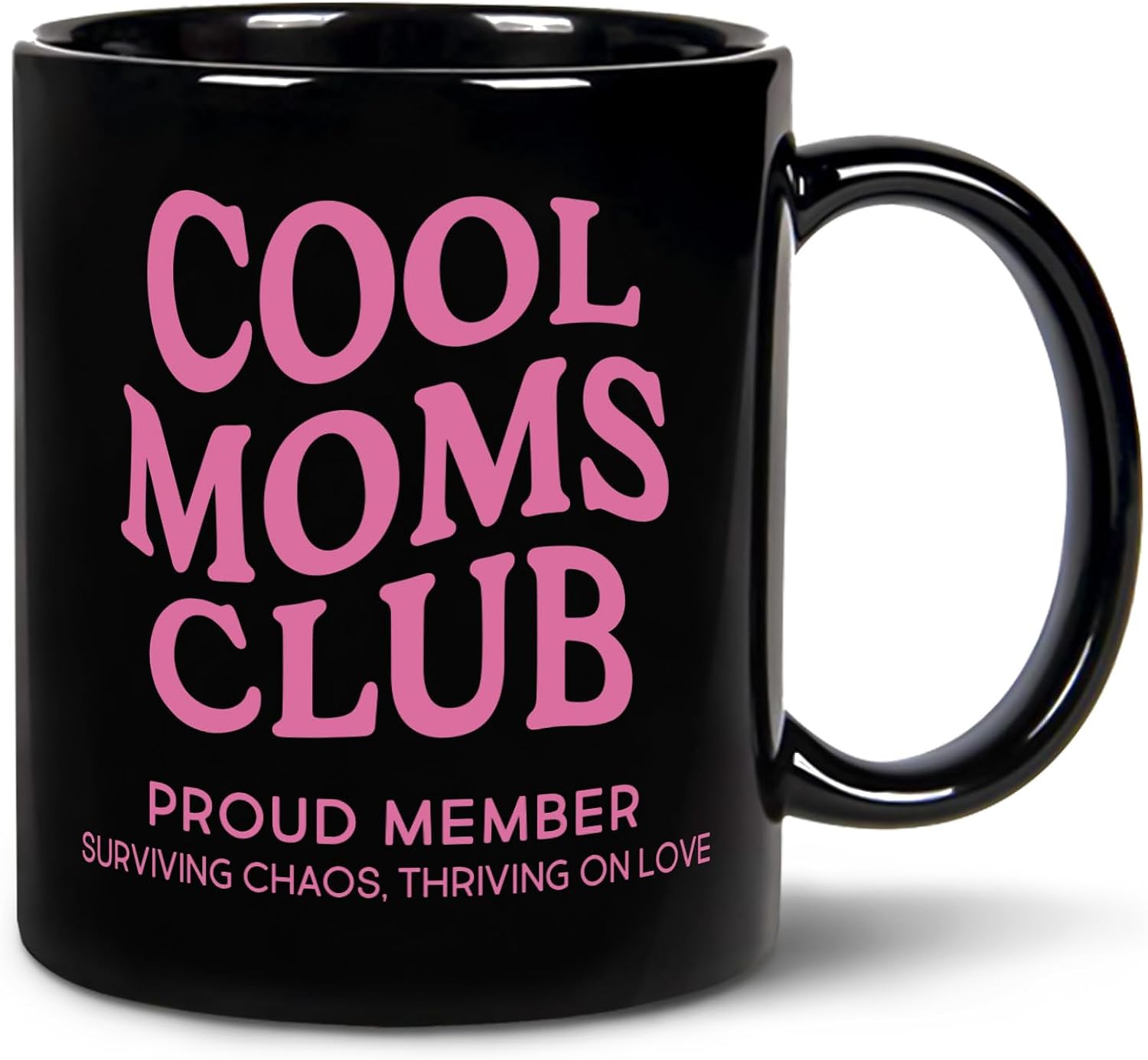 Shqiueos Cool Moms Club Mug 11oz, Funny Mom Birthday Gifts for Women, New Mom Gift First Time, Mother’s Day Valentines Gifts for Mama Wife Sister Daughter Best Friend, Pregnancy Coffee Cup