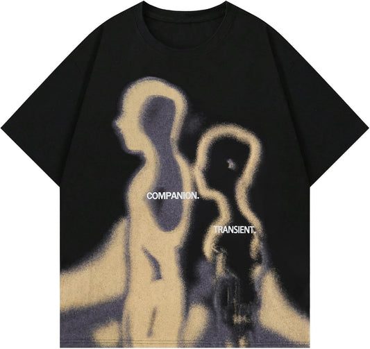 Men's Oversized Graphic Tees Crew Neck Short Sleeve Vintage Streetwear T Shirt Tops