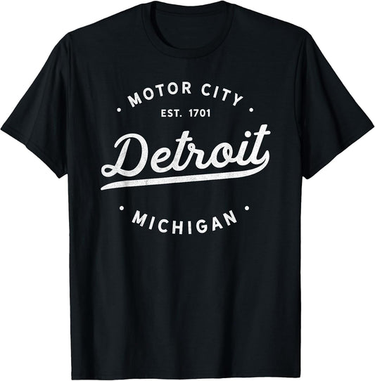 Classic Retro Vintage Detroit Michigan Motor City T-Shirt