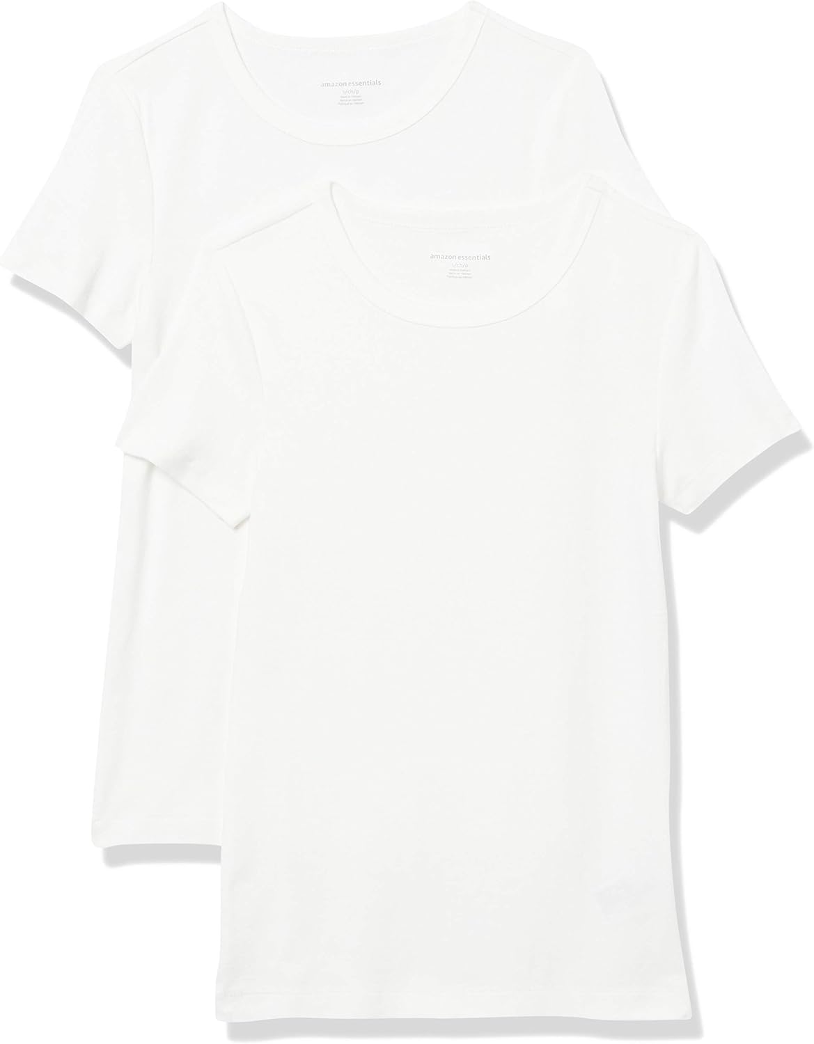Women's Slim-Fit Short-Sleeve Crewneck T-Shirt, Pack of 2