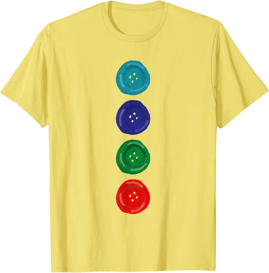 Four Groovy Buttons Blue Cat Funny Halloween Costume Kids T-Shirt