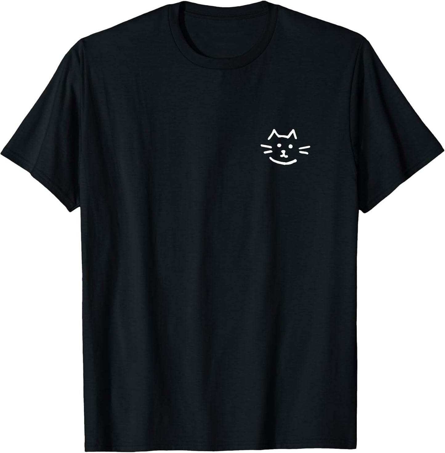 Cute Cat Face - Minimalist Subtle Graphic Kitten Lover T-Shirt