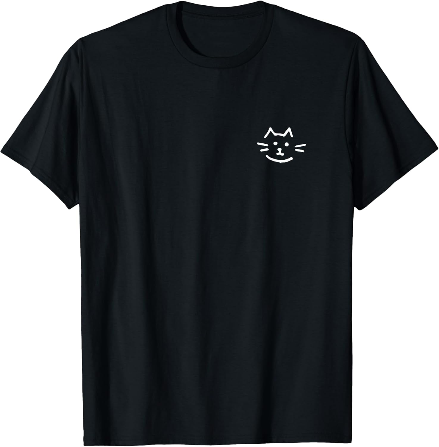 Cute Cat Face - Minimalist Subtle Graphic Kitten Lover T-Shirt