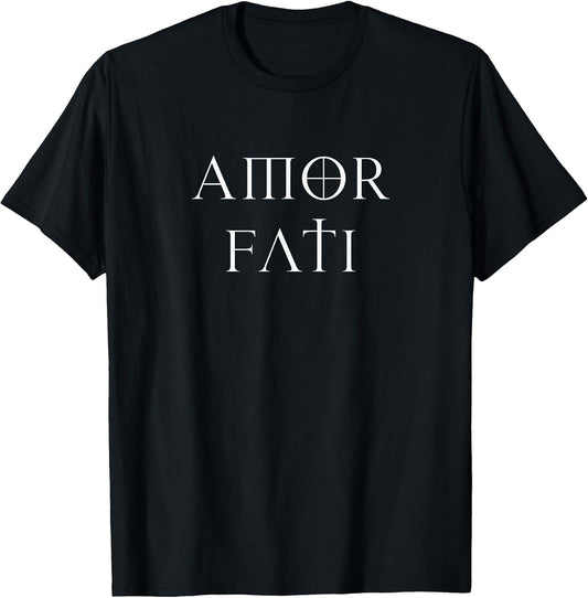 Amor Fati Stoic Inspirational Latin Quote Love Your Fate Tee T-Shirt