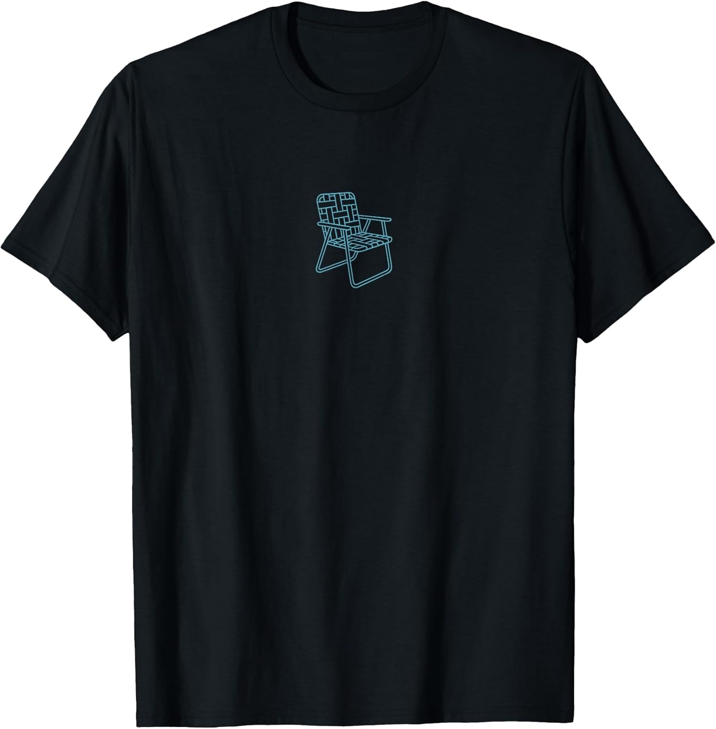 Minimalist Deck Chair Line Art Retro Vibes T-Shirt